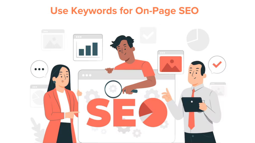 A seo expert is using keywords for On-page seo