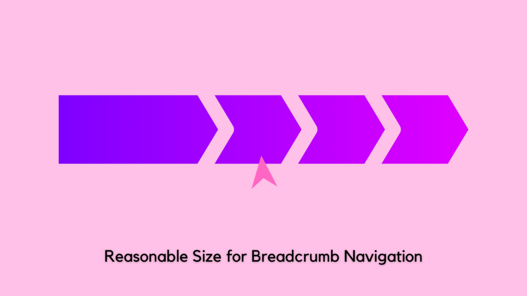 Reasonable size for breadcrumb navigation