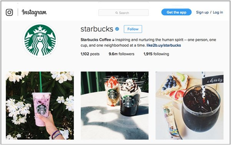 Maximize the impact of your profile picture instagram page of starbucks